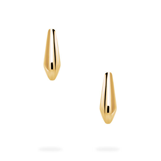 Birks Essentials Yellow Gold Square Hoop Earrings image number 2